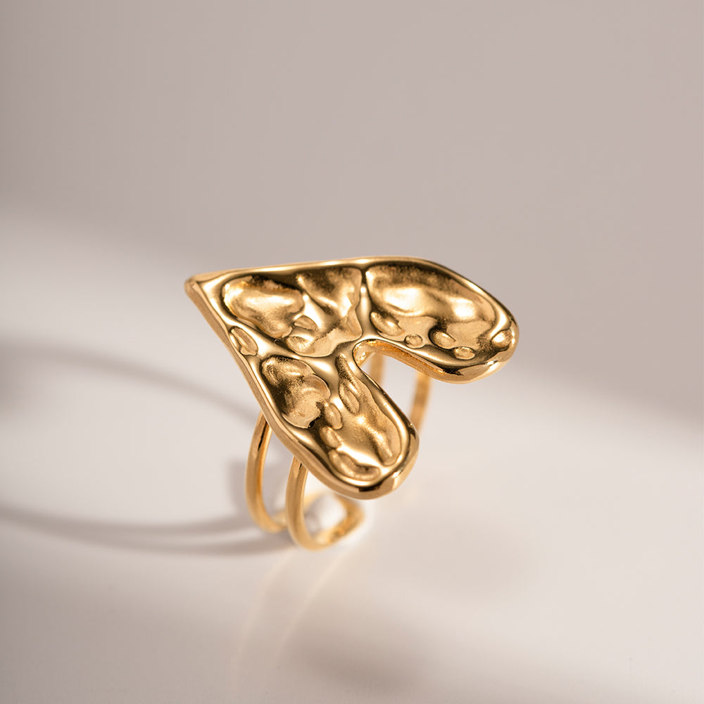 Style Heart-Shaped Open Ring