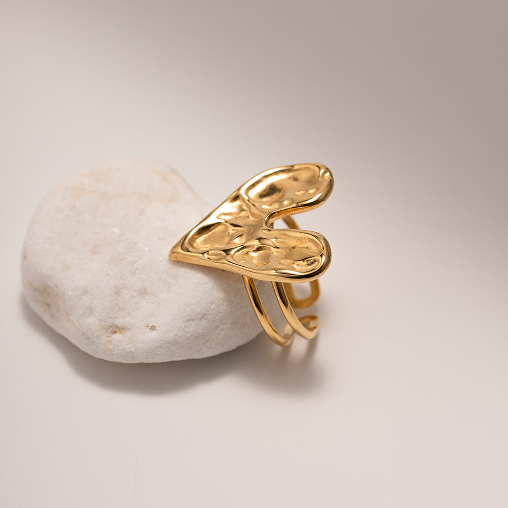 Style Heart-Shaped Open Ring
