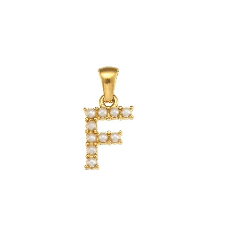 Gold Letters Chain Pendant
