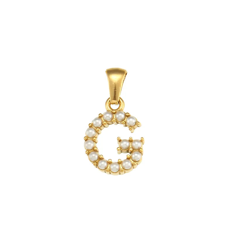 Gold Letters Chain Pendant