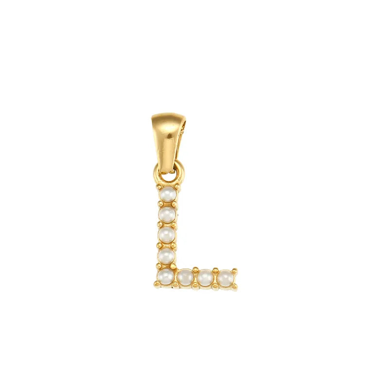 Gold Letters Chain Pendant
