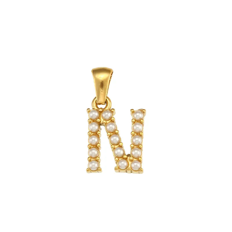 Gold Letters Chain Pendant