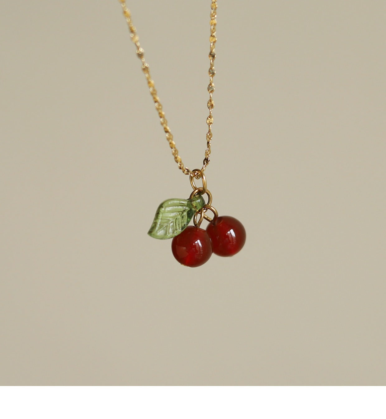 Necklace Golden Cherry
