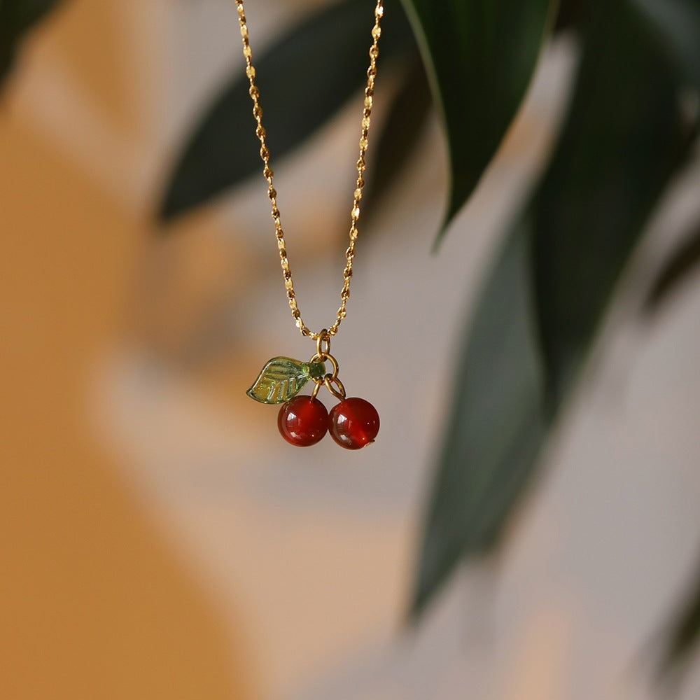 Necklace Golden Cherry
