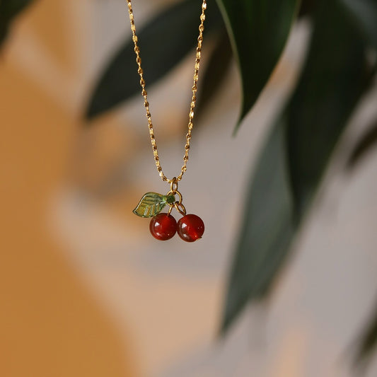 Necklace Golden Cherry