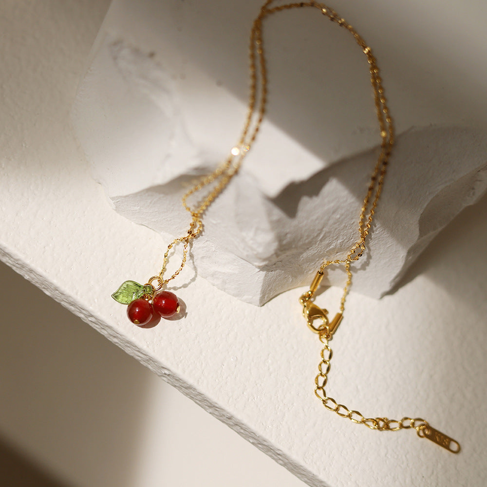 Necklace Golden Cherry