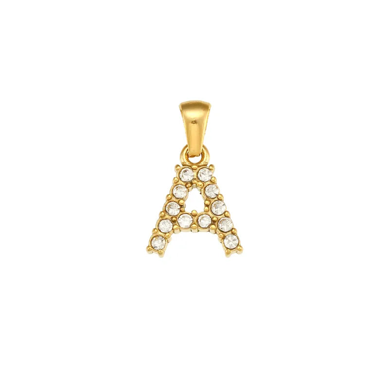 Gold Letters Chain Pendant