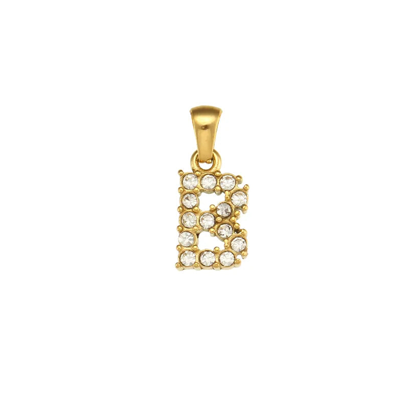 Gold Letters Chain Pendant