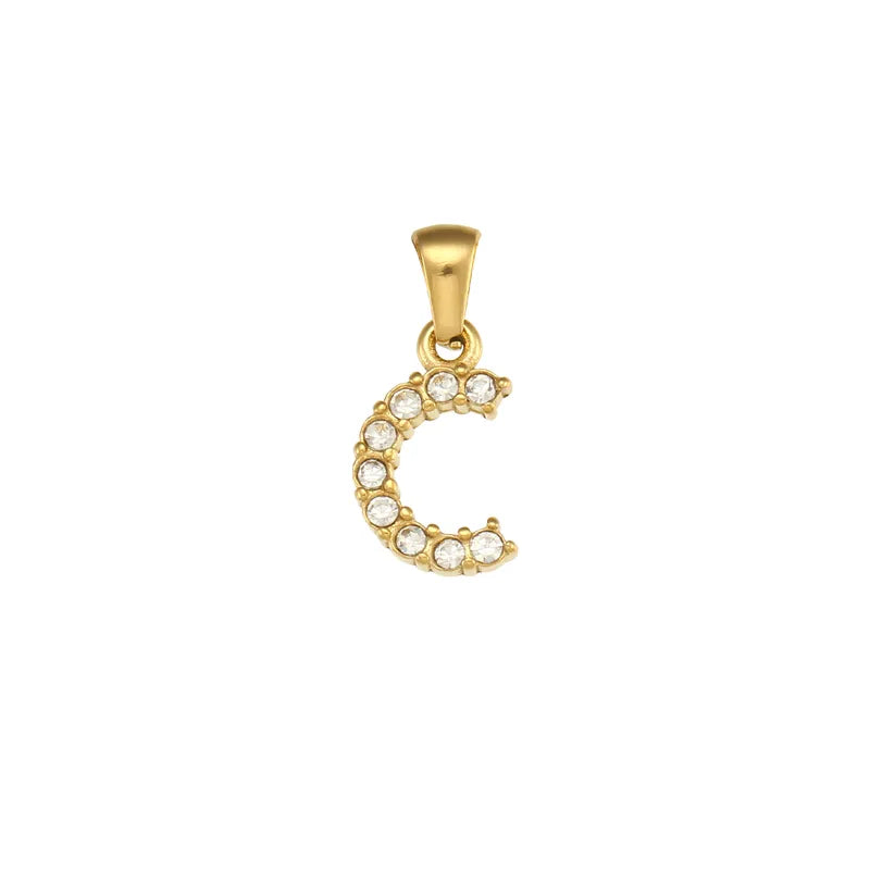 Gold Letters Chain Pendant