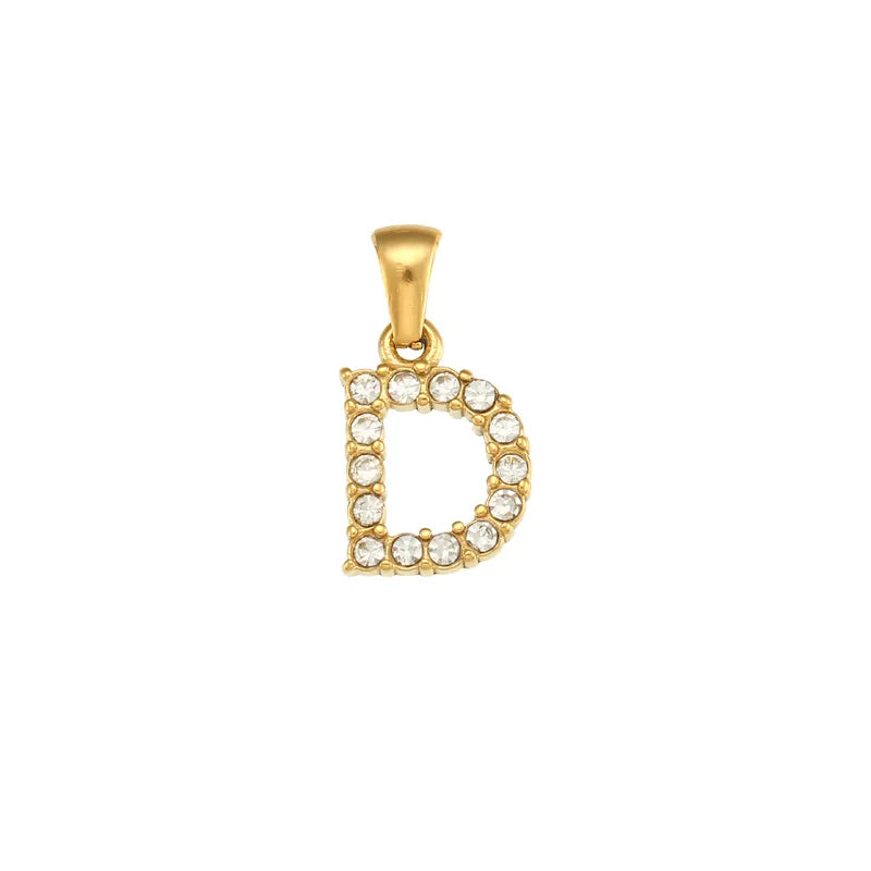Gold Letters Chain Pendant
