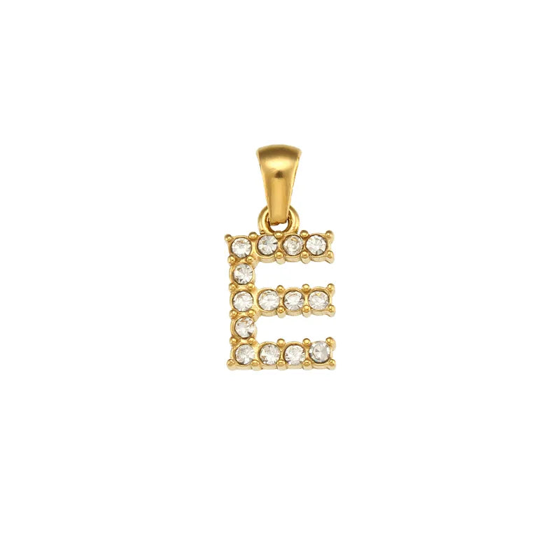 Gold Letters Chain Pendant