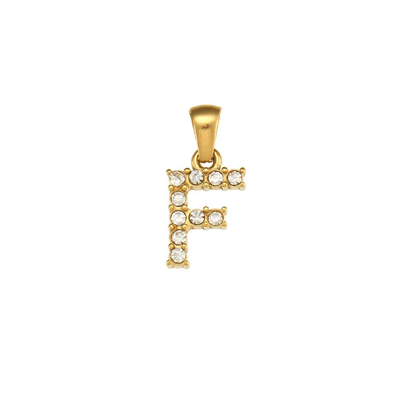 Gold Letters Chain Pendant
