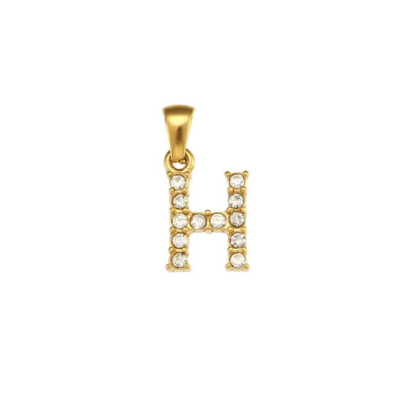 Gold Letters Chain Pendant