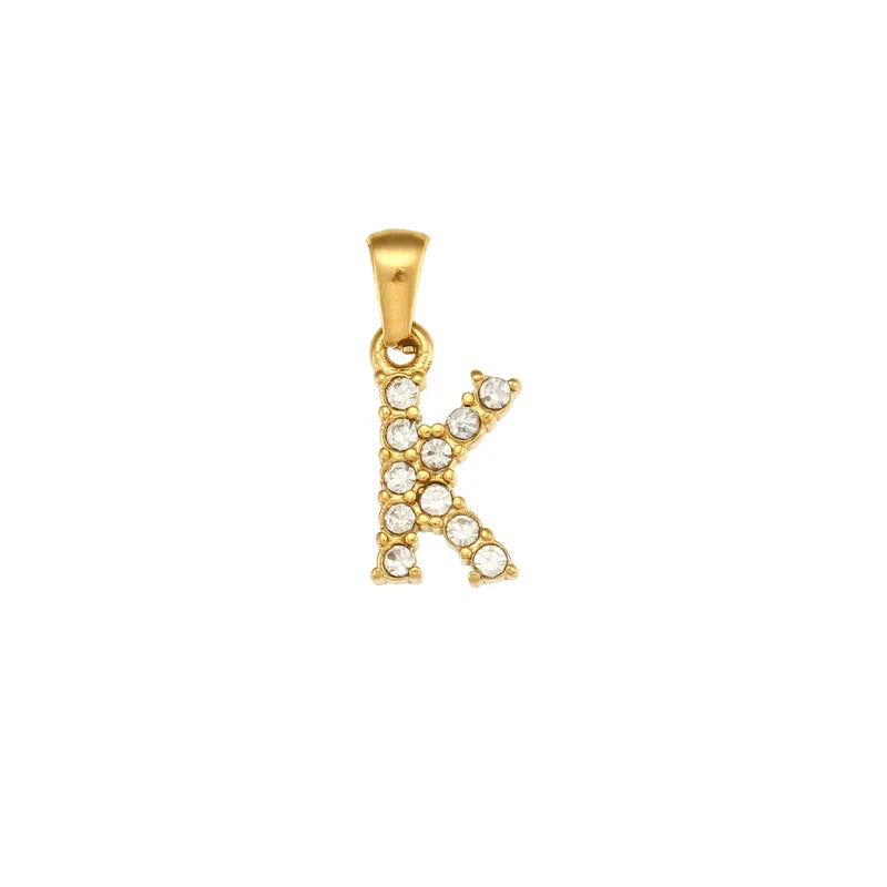 Gold Letters Chain Pendant