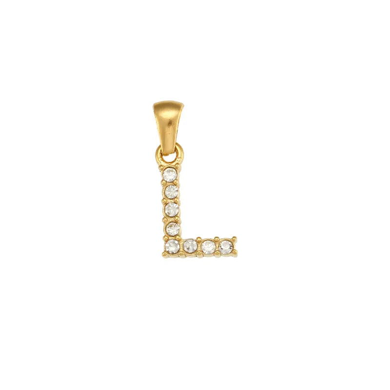 Gold Letters Chain Pendant