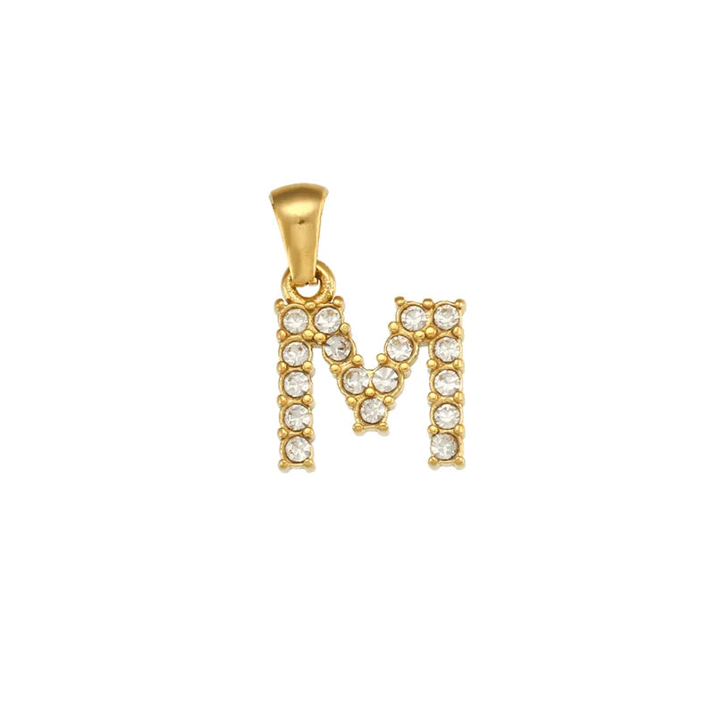Gold Letters Chain Pendant