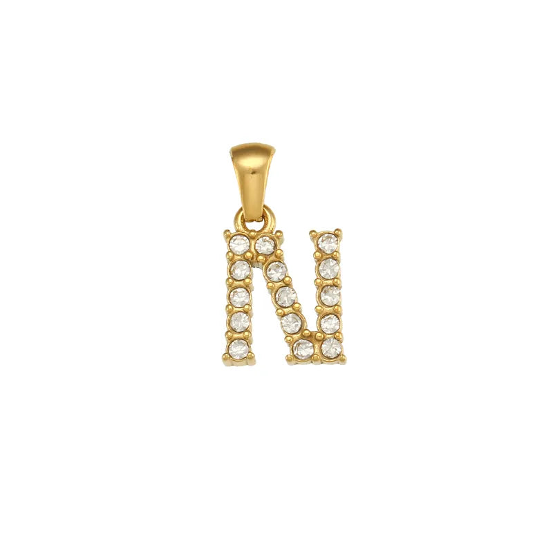 Gold Letters Chain Pendant