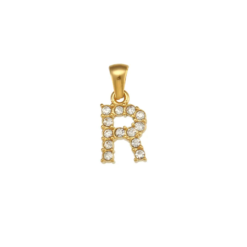 Gold Letters Chain Pendant