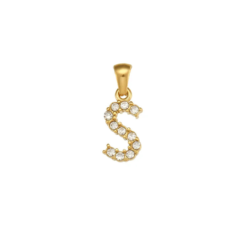 Gold Letters Chain Pendant
