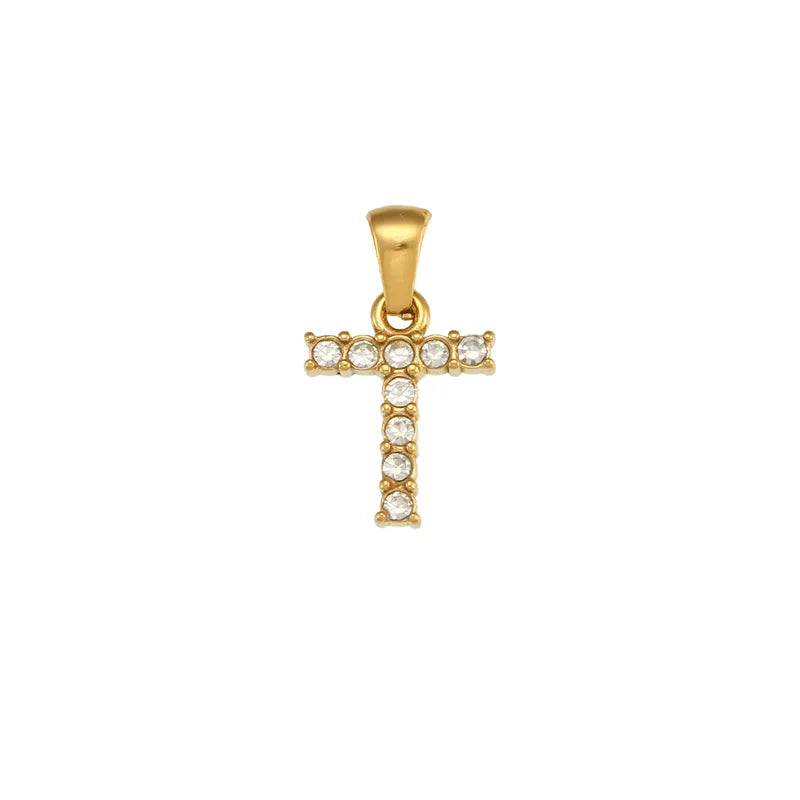 Gold Letters Chain Pendant