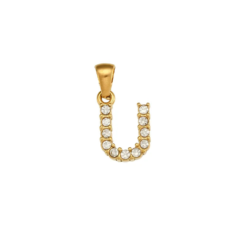 Gold Letters Chain Pendant