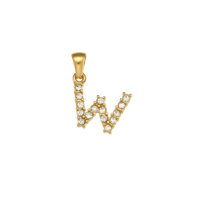 Gold Letters Chain Pendant