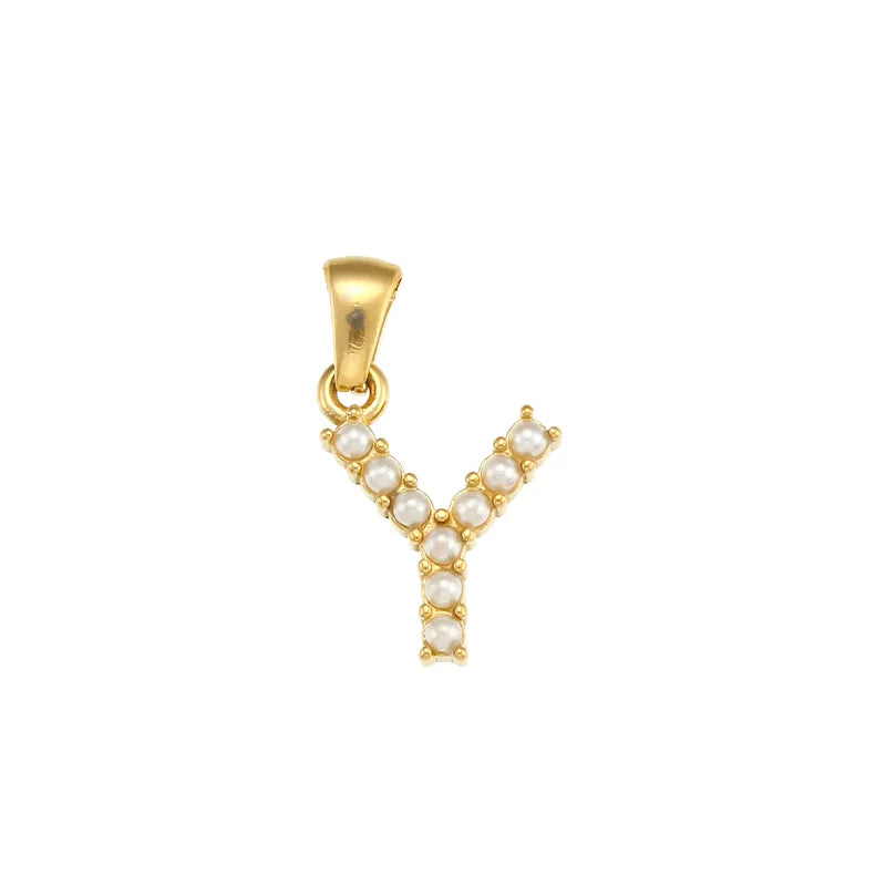 Gold Letters Chain Pendant
