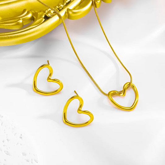 Cute Roman-Style Heart Jewelry Set