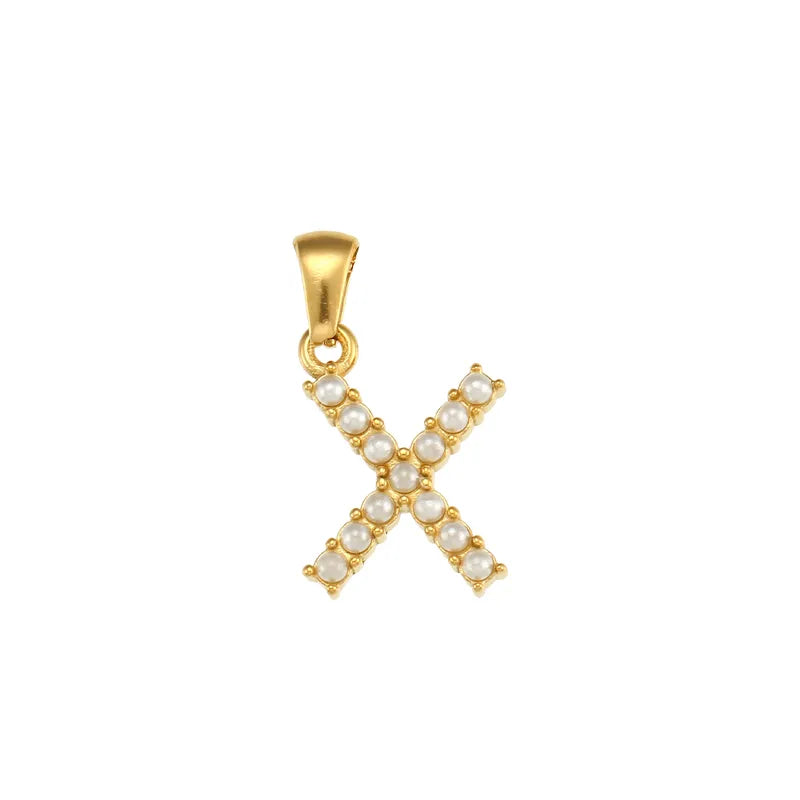 Gold Letters Chain Pendant