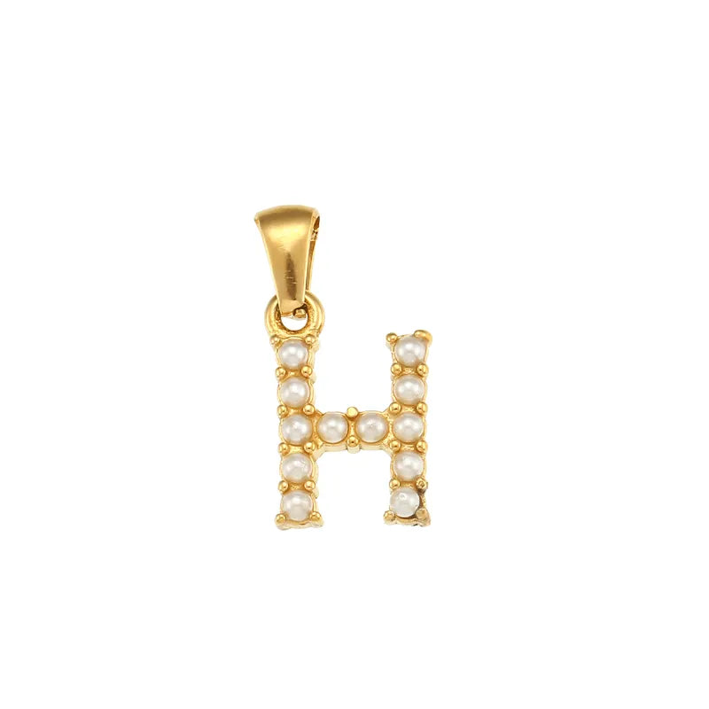 Gold Letters Chain Pendant