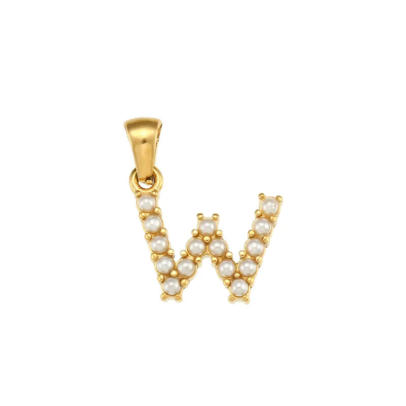 Gold Letters Chain Pendant